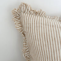 Stripe Ruffle Pillow Cover