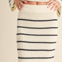 Stripe Knit Skirt