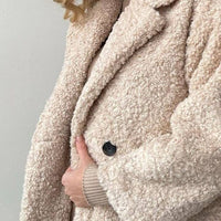 Plush Fleece Trench Coat