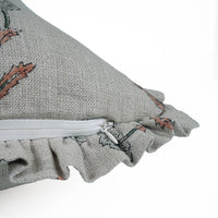 Linen Frill Pillow Cover