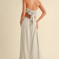 Striped Tie Back Dress
