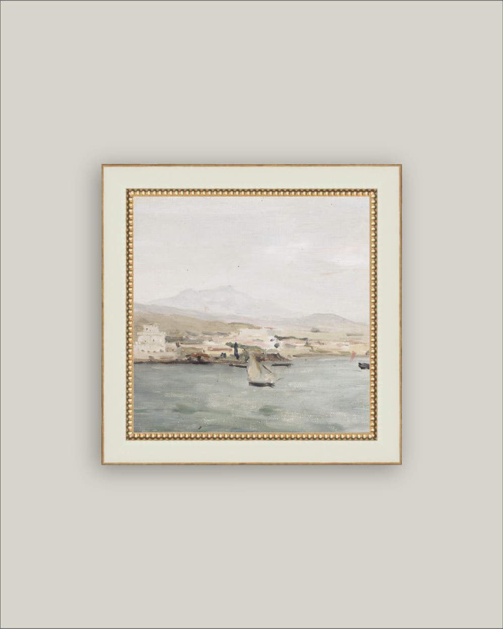 Sailboat Landscape Framed Art 9X9