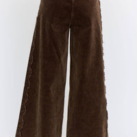 Wide-Leg Scalloped Pants