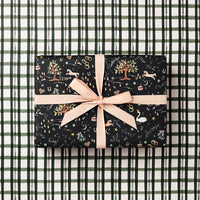 Teal & Green Check Wrapping Paper