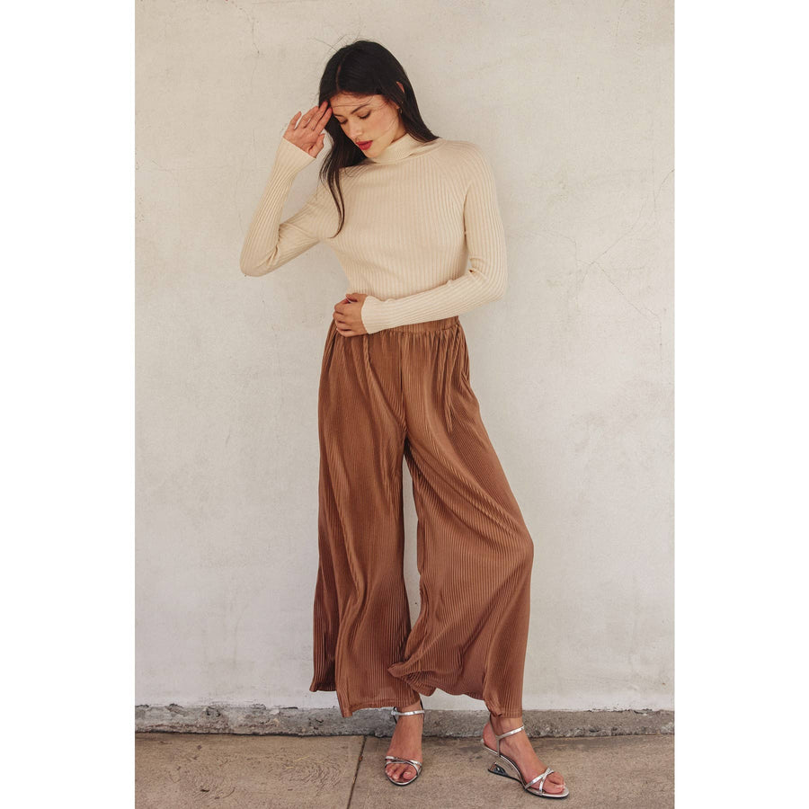 Pleated Wide Leg Pants