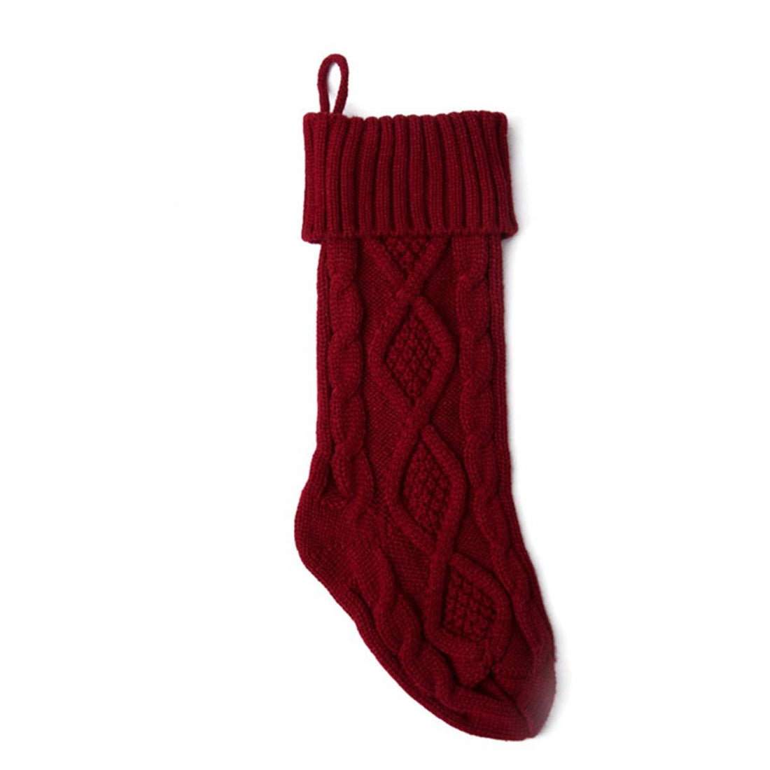 Red Knit Christmas Stocking