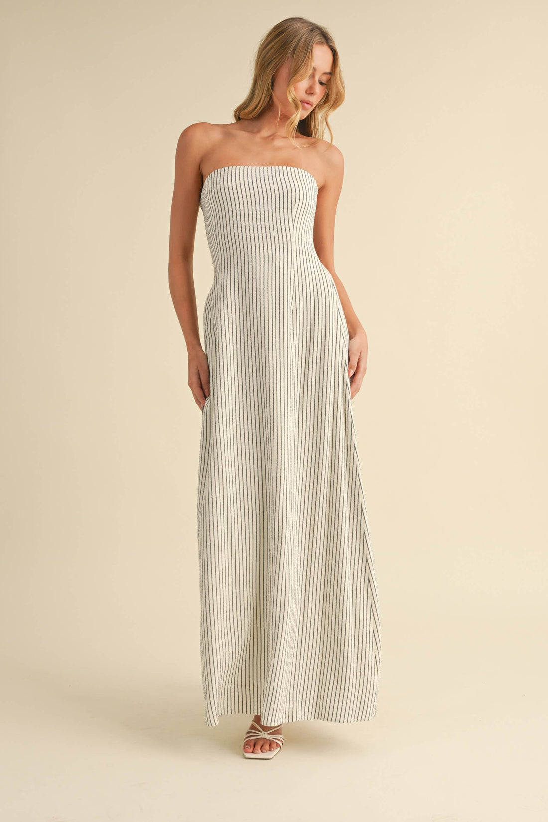 Striped Tie Back Dress