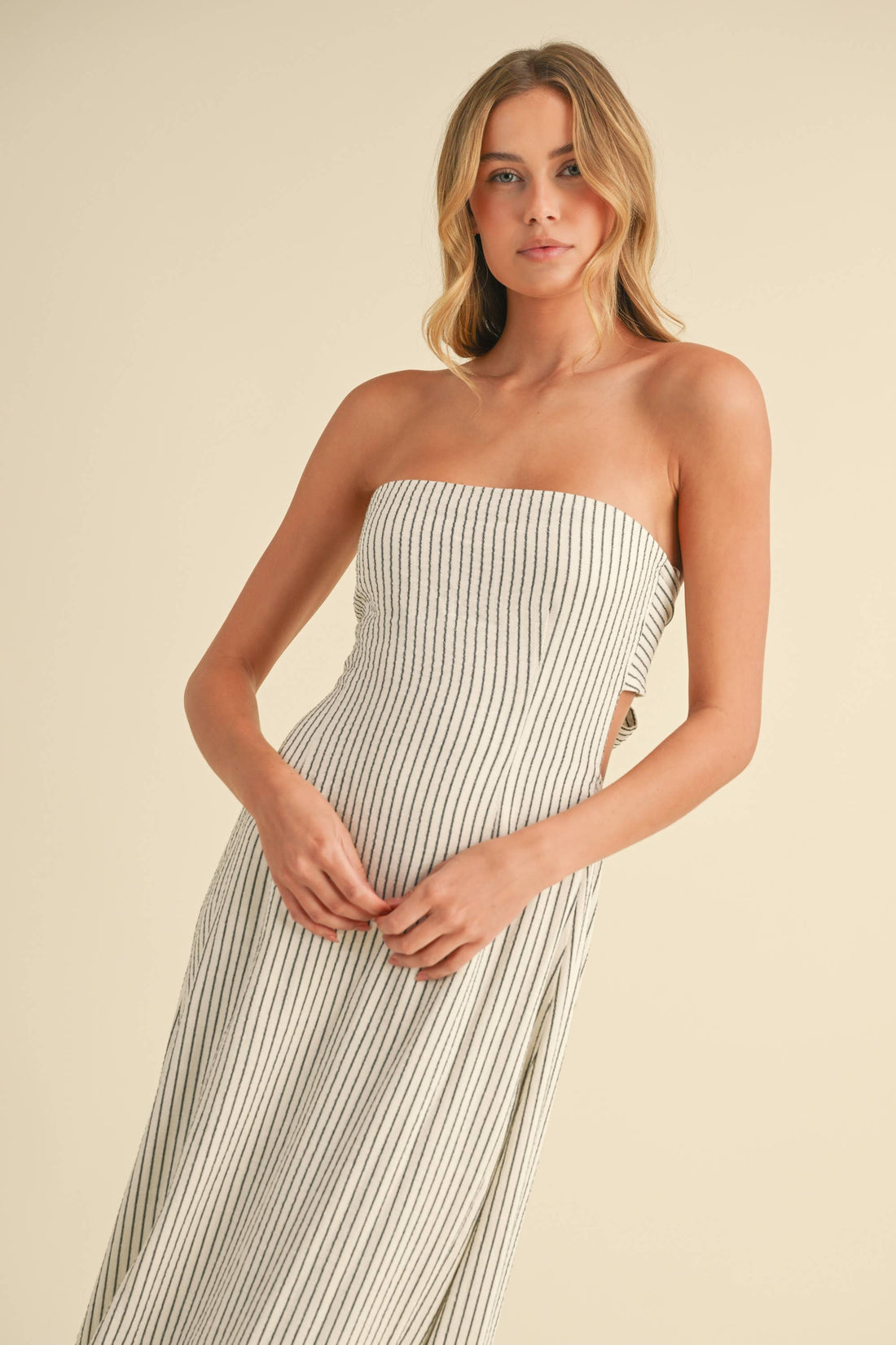 Striped Tie Back Dress