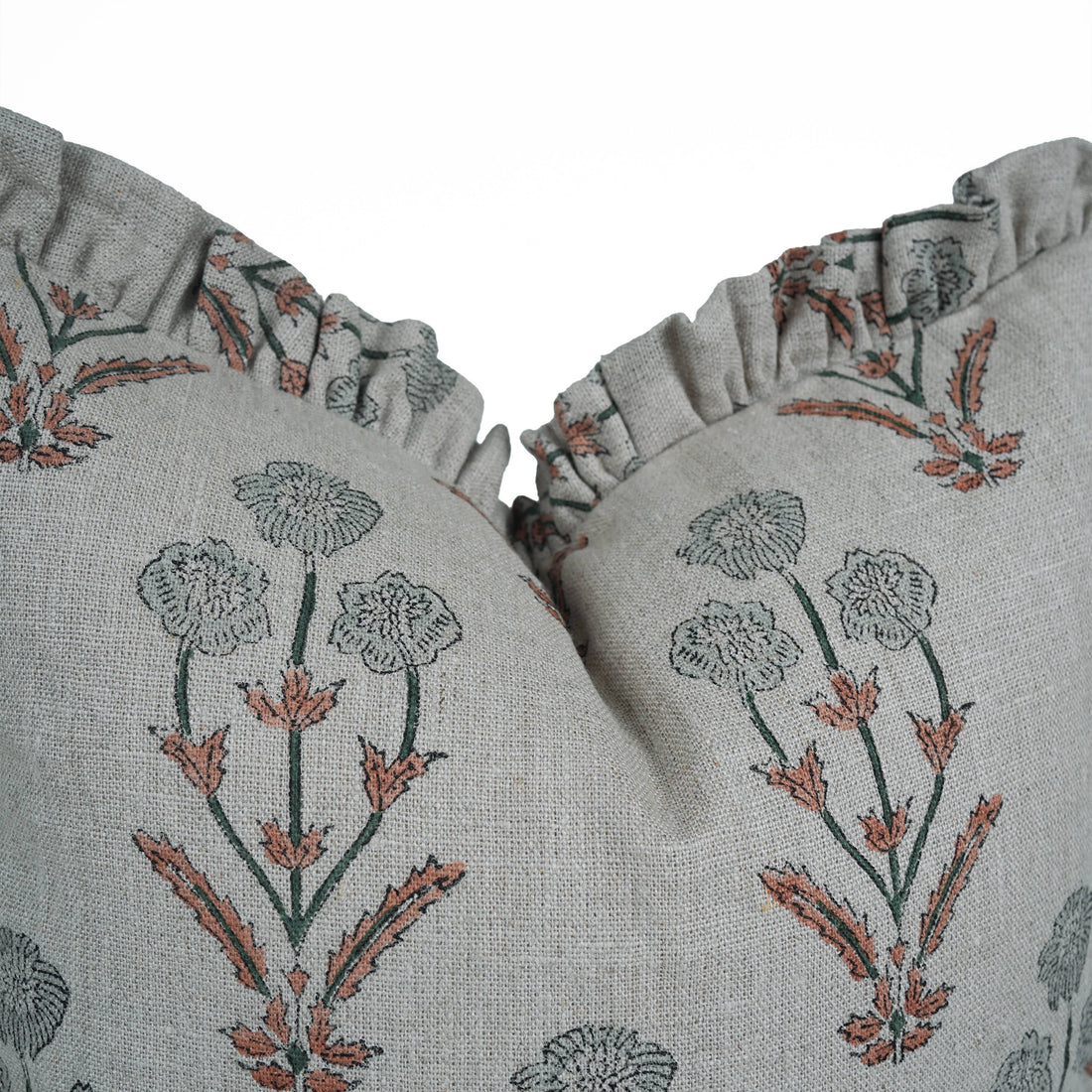 Linen Frill Pillow Cover