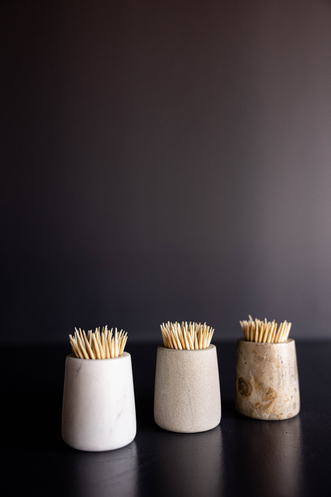 Chocolate Marble Toothpick Holder