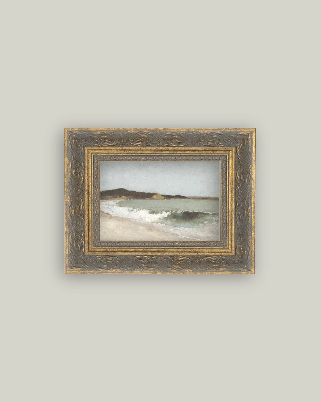 Beach Landscape Framed Art: 12x7