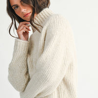 Brushed Mock Neck Sweater