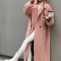 Plush Fleece Trench Coat