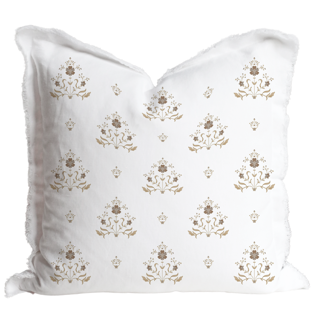 Floral Fringe Pillow Cover Only- 20x20