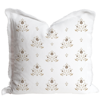 Floral Fringe Pillow Cover Only- 20x20