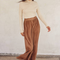 Pleated Wide Leg Pants