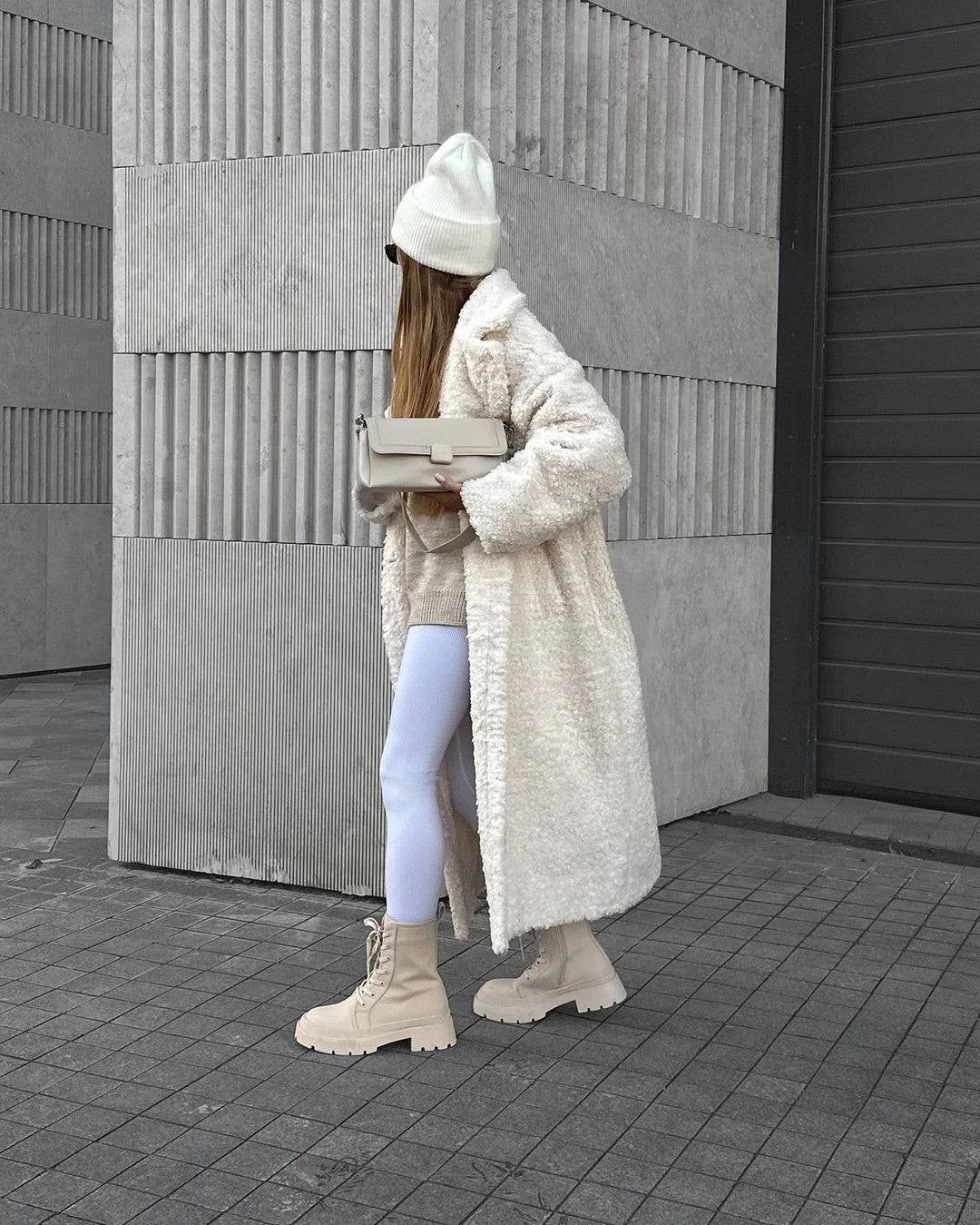 Plush Fleece Trench Coat