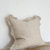 Stripe Ruffle Pillow Cover