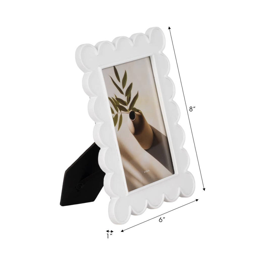 Polyresin Scallop Frame - 4x6 in.