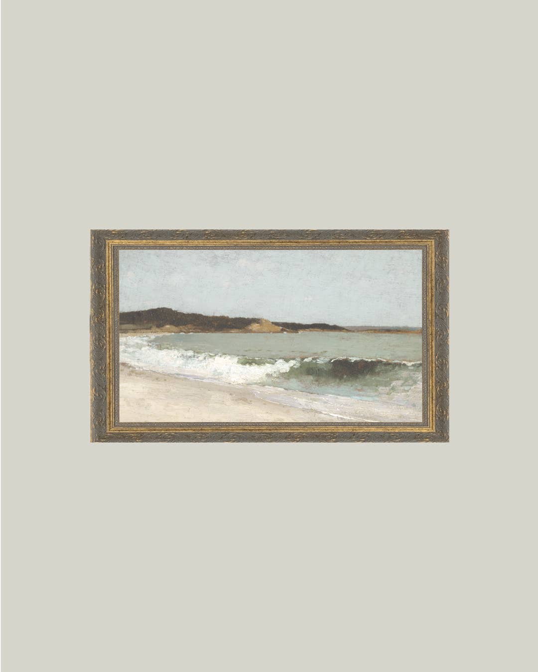 Beach Landscape Framed Art: 12x7