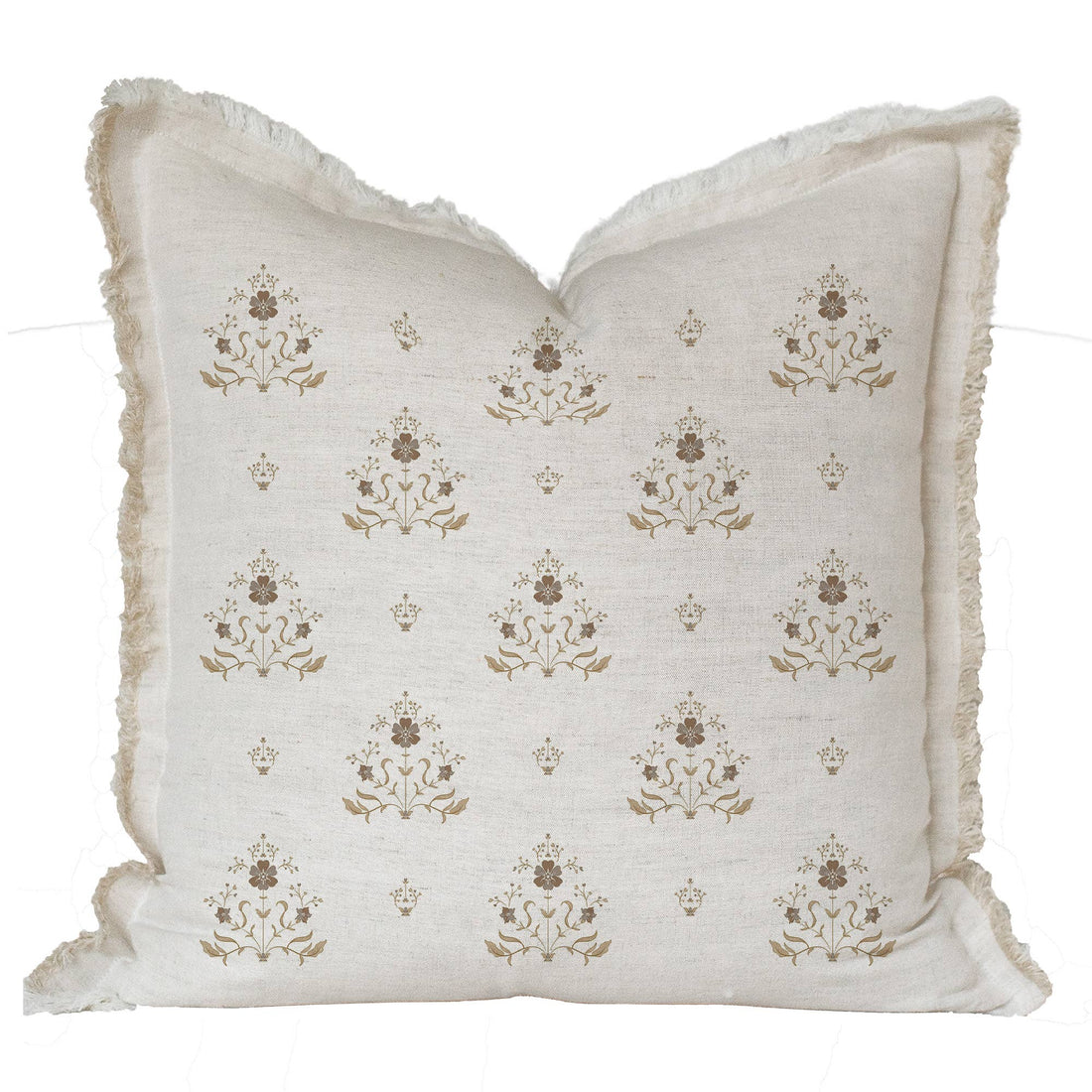 Floral Fringe Pillow Cover Only- 20x20