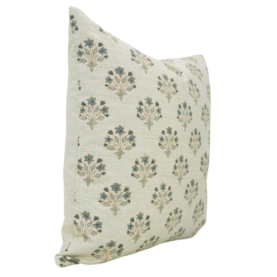 Floral Block Print Pillow Cover