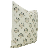 Floral Block Print Pillow Cover