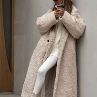 Plush Fleece Trench Coat