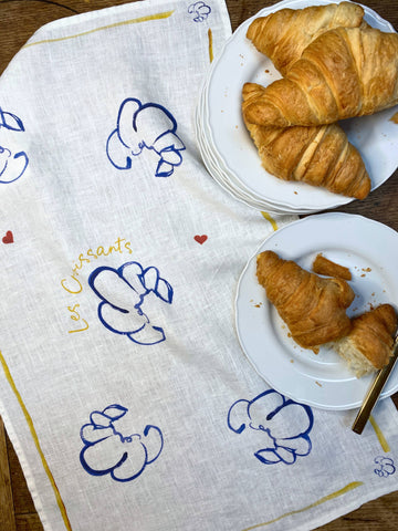 Croissants Tea Towel
