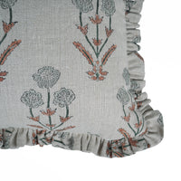 Linen Frill Pillow Cover