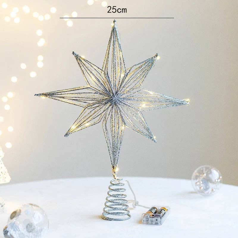 Silver Star Tree Topper