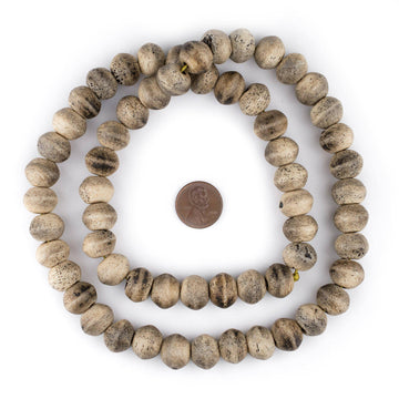 Grey Himalayan Bone Beads