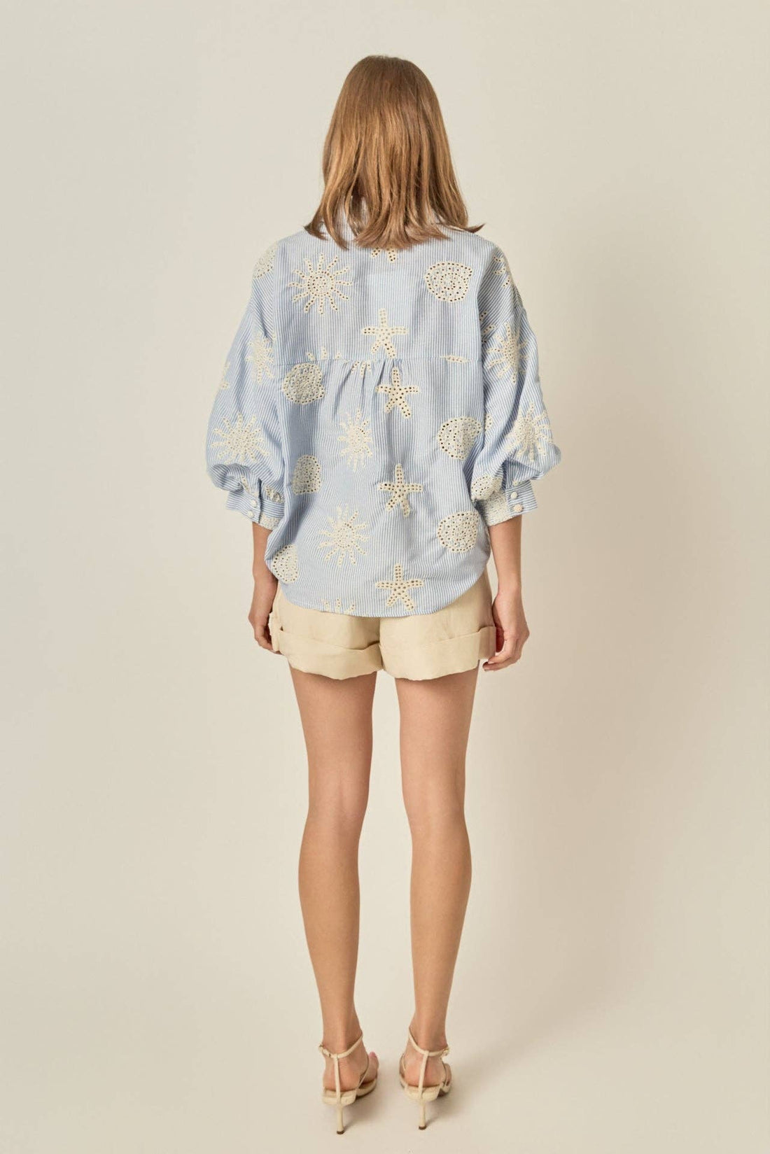 Striped Embroidery Shirt
