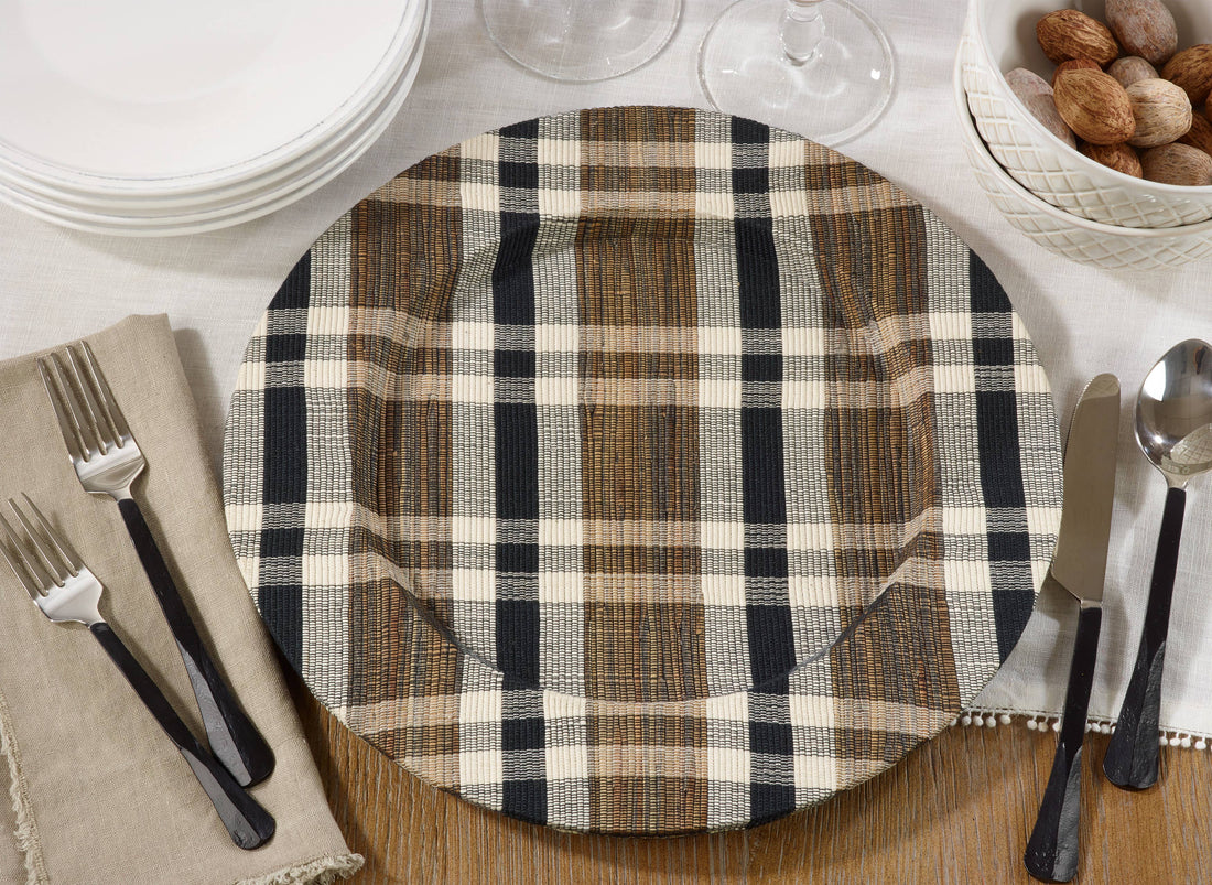 Plaid Hyacinth Charger