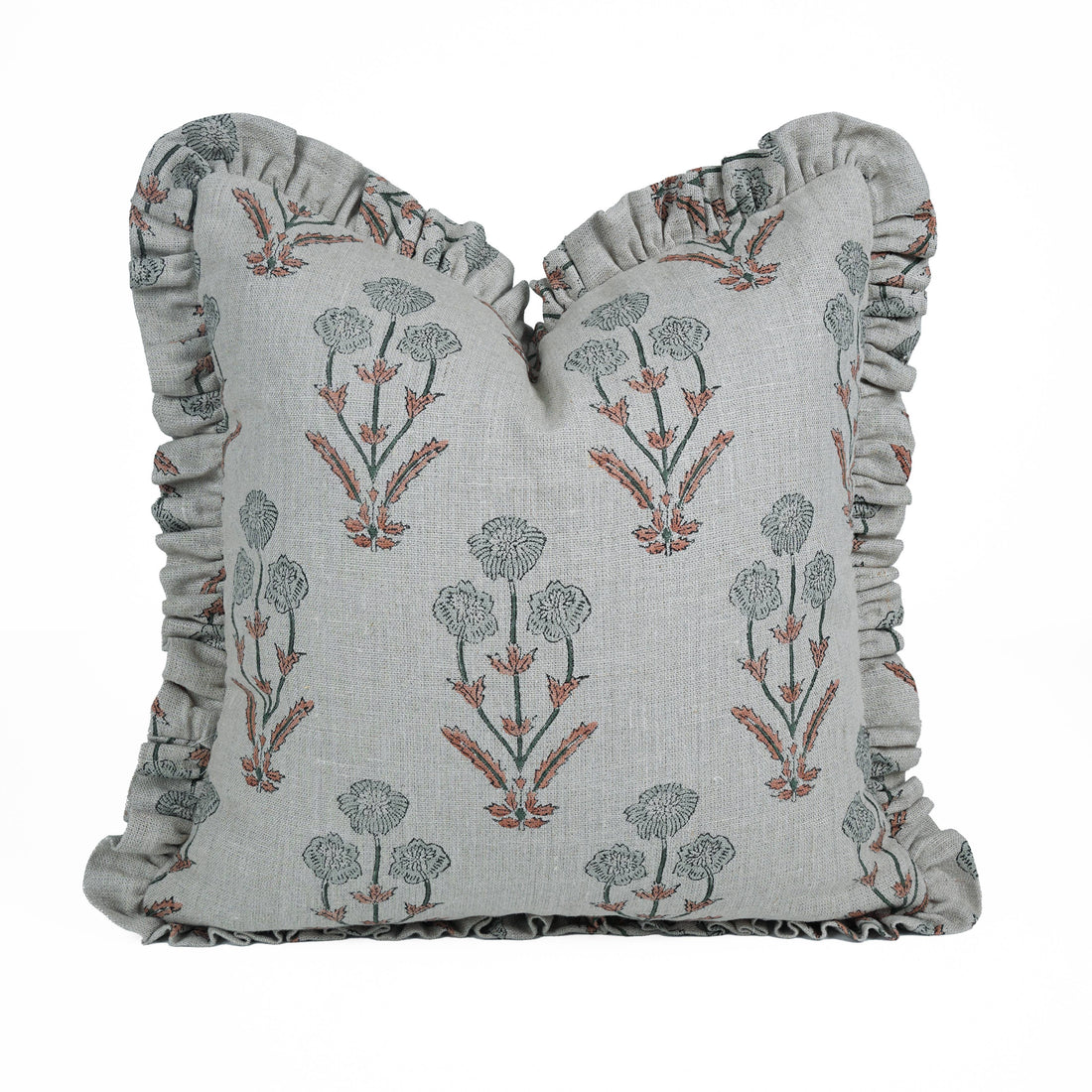 Linen Frill Pillow Cover