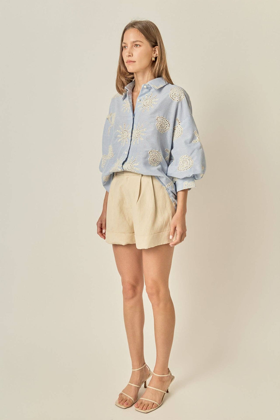 Striped Embroidery Shirt