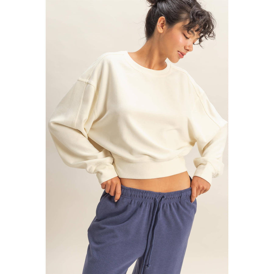 Soft Ribbed Sweatshirt