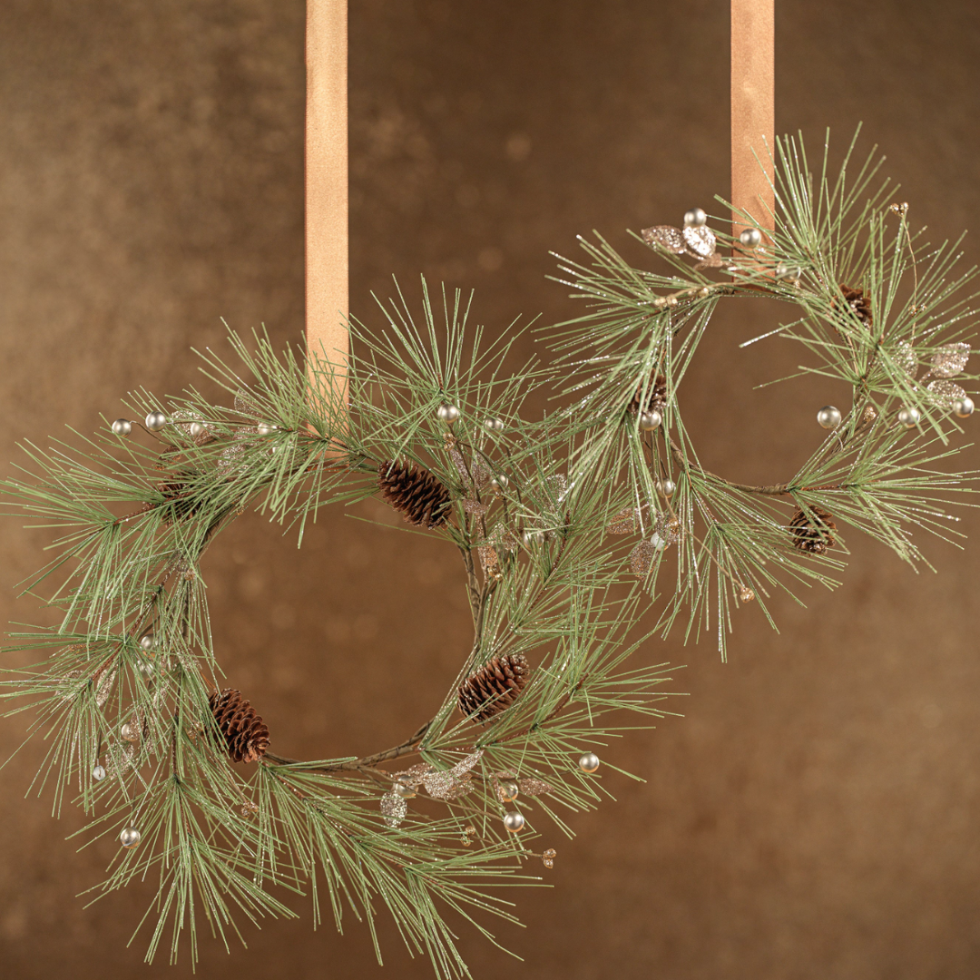 Pine Needle Glitter Wreath