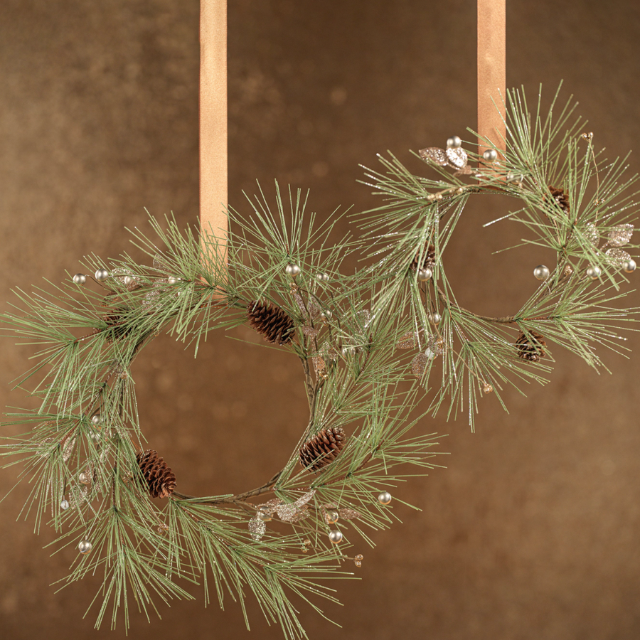 Pine Needle Glitter Wreath