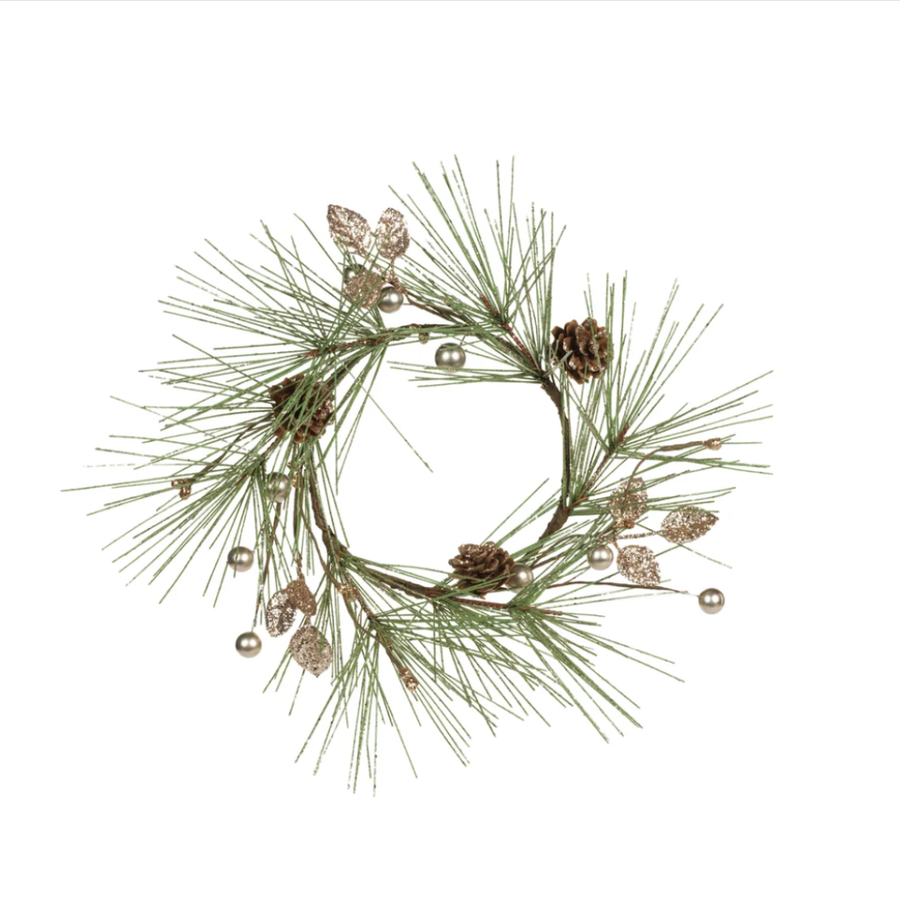 Pine Needle Glitter Wreath