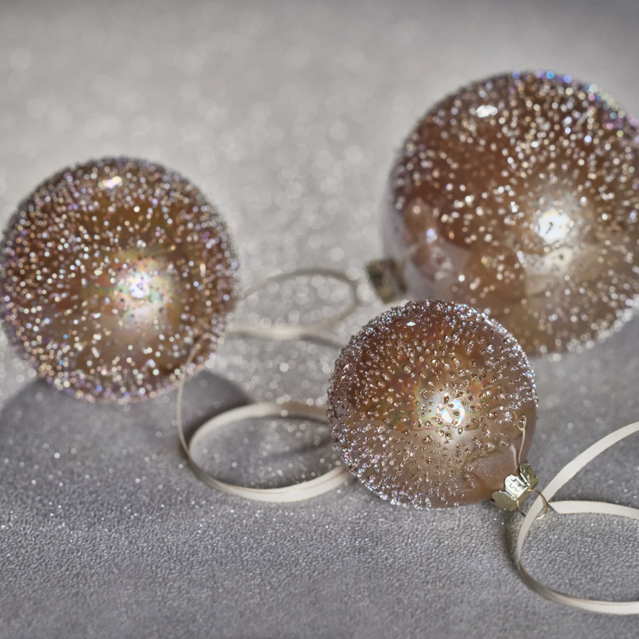 Gold Bead Glass Ornament