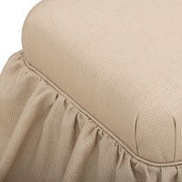Genevieve Gingham Linen Ottoman
