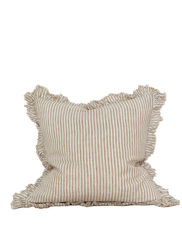 Stripe Ruffle Pillow Cover