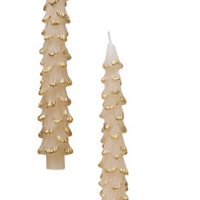 Tree Shaped Taper Candles, Eggnog