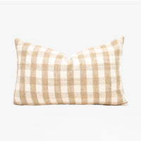 Reva Check - Tan Pillow Cover