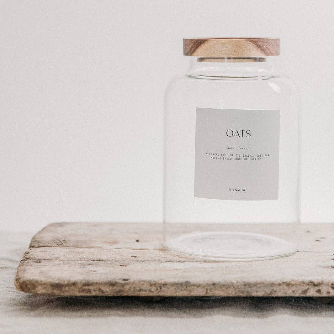 Pantry Glass Jar With Wooden Acacia Lid