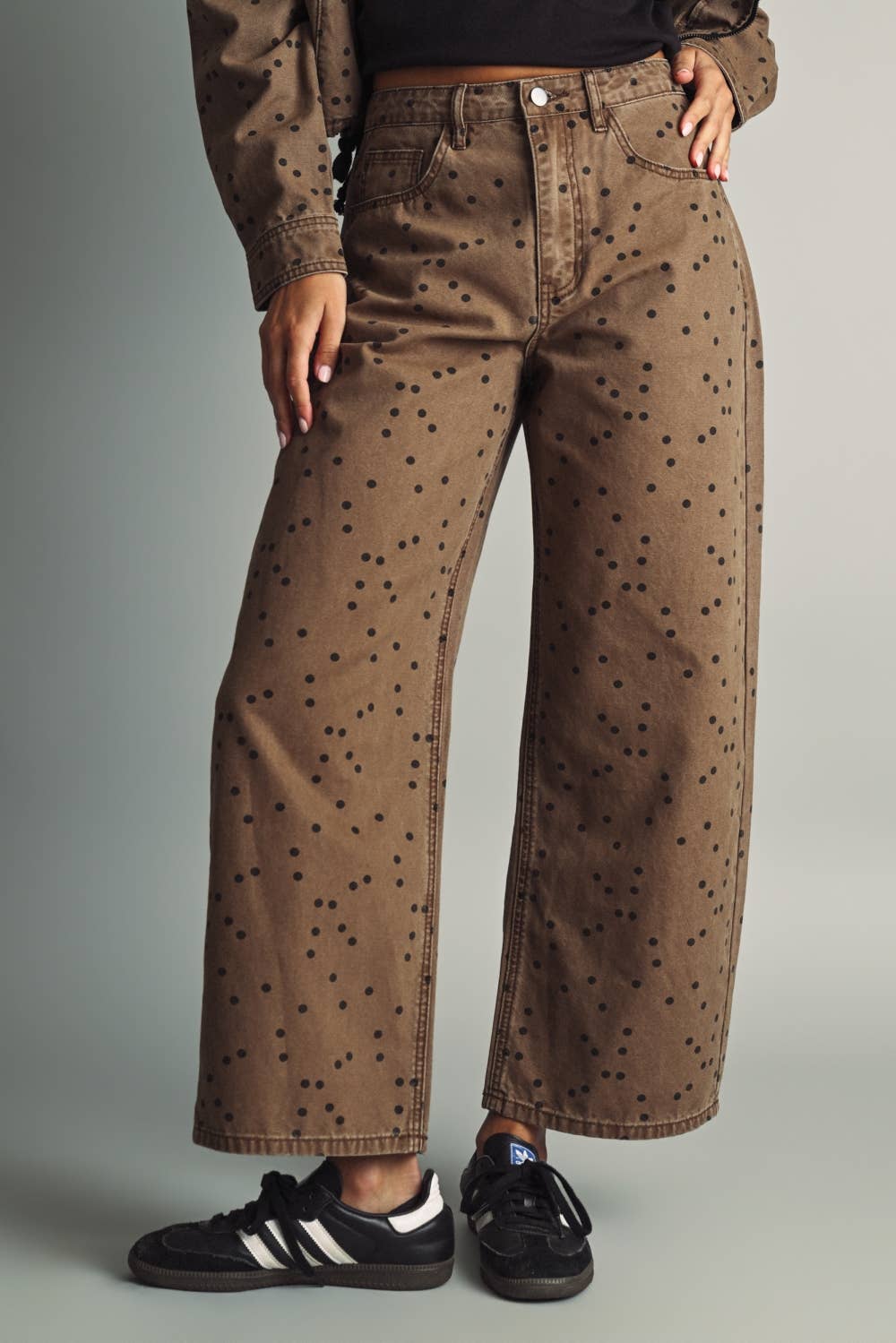 Polka Dot Barrel Pants