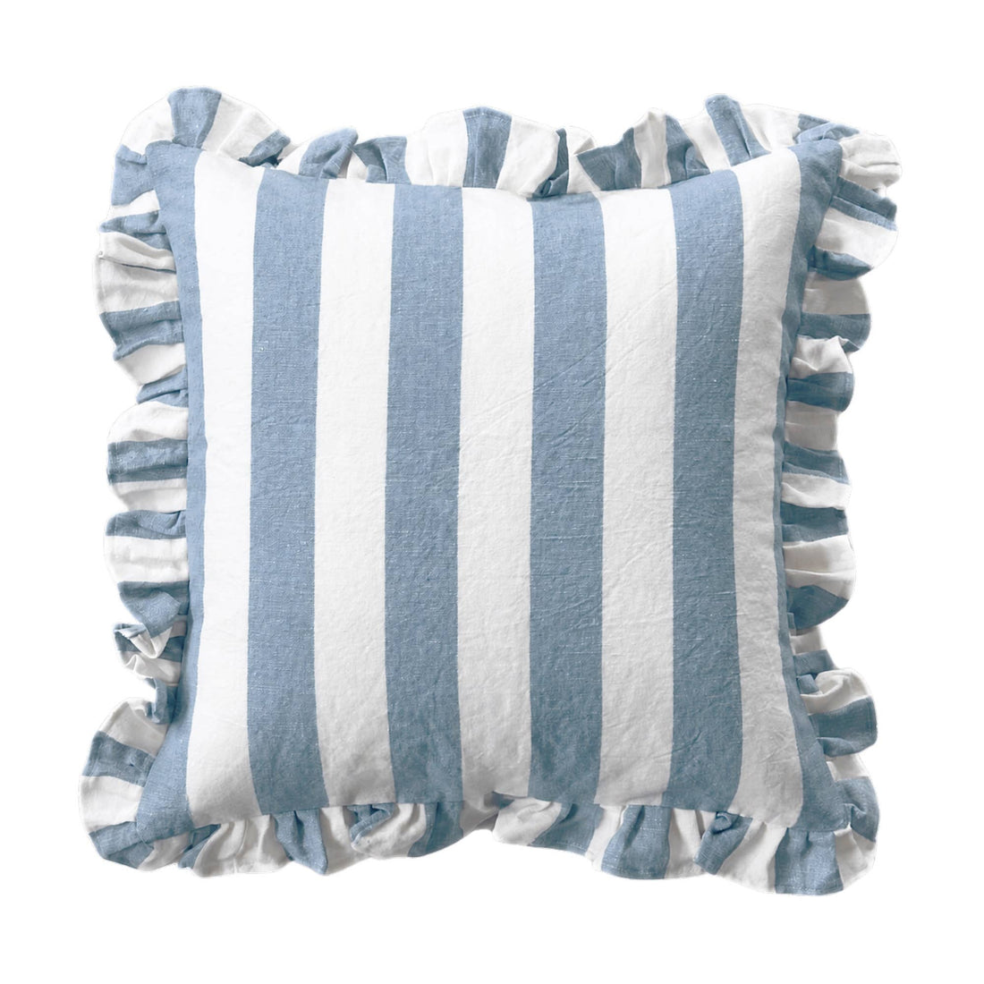Ruffled Cabana Stripe Pillow Cover 22"