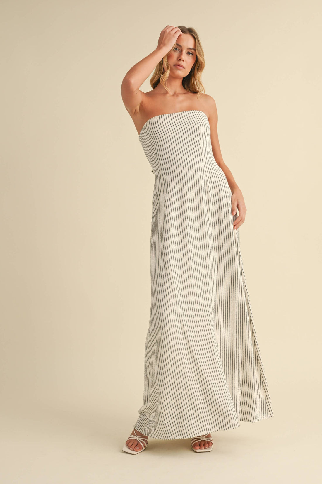 Striped Tie Back Dress