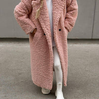 Plush Fleece Trench Coat